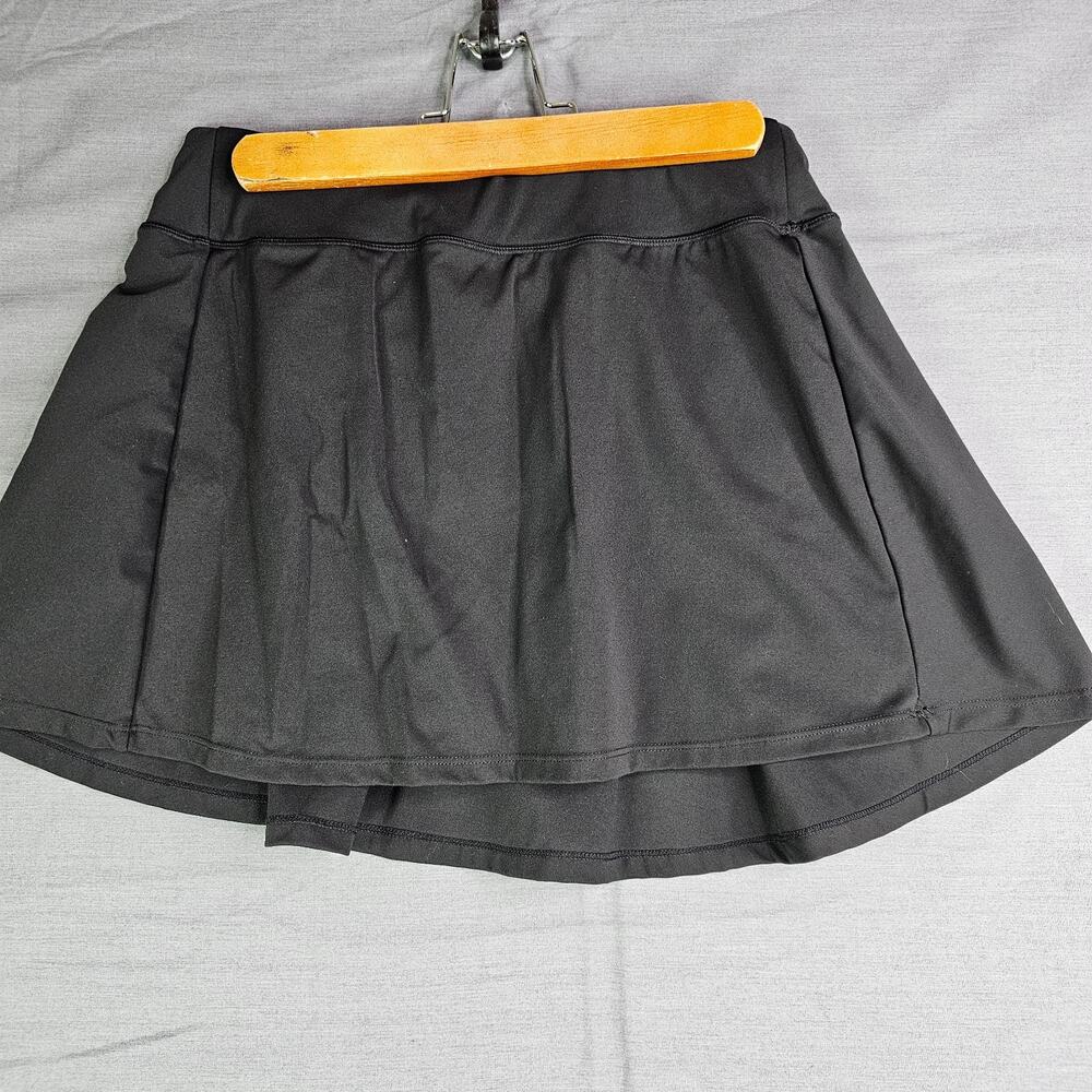 Stelle Black Athletic Lined Stretch Short Pull On Skort Women's Medium